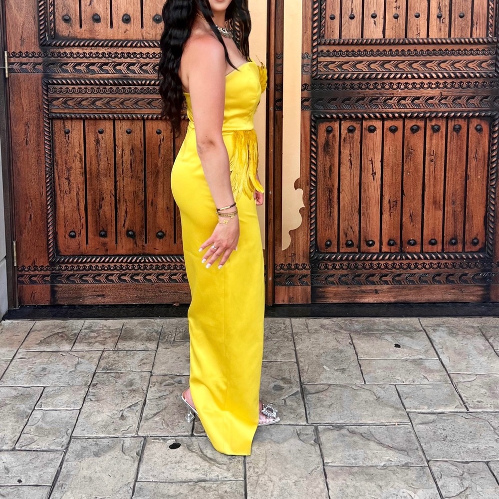 Midi dress side slit